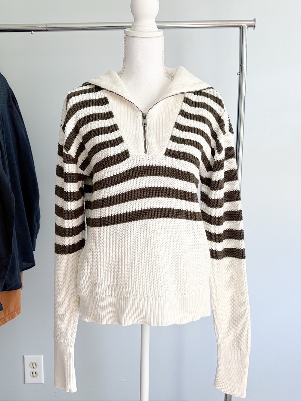 Kut From The Kloth Stripe Cotton Sweater Medium